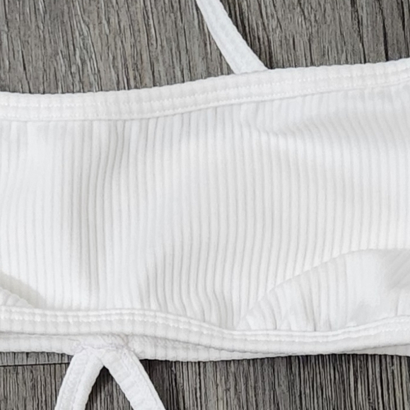 New!For Love and Lemons Chloe Sports Bra White Strappy One shoulder - Picture 3 of 6